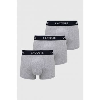 Lasoste boxeri (3-pack) bărbați, culoarea gri 5H3389-NUA