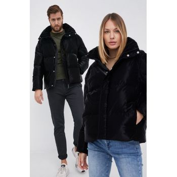 Rains geacă culoarea negru, de iarnă 1522.29-29VelvetBl