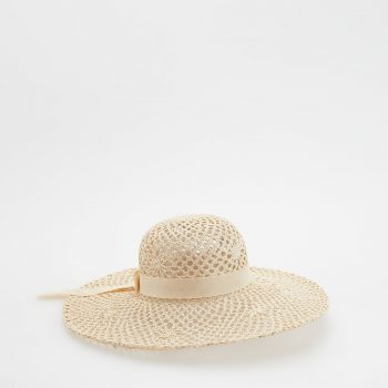 Reserved - Pălărie cu fundă decorativă - Ivory