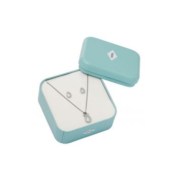 Set de colier si cercei de otel inoxidabil