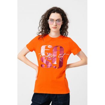 Tricou slim fit cu imprimeu Elogo