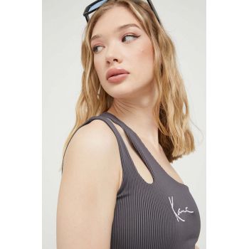 Karl Kani top femei, culoarea gri de firma original