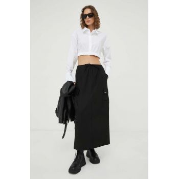 Résumé fusta culoarea negru, midi, drept