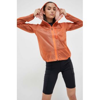 adidas TERREX geaca de ploaie Agravic femei, culoarea portocaliu de firma originala