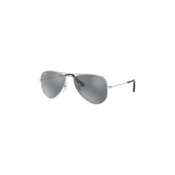 Ray-Ban ochelari de soare copii Junior Aviator culoarea gri, 0RJ9506S-Lustrzane Ray-Ban ochelari de soare copii Junior Aviator culoarea gri, 0RJ9506S-Lustrzane