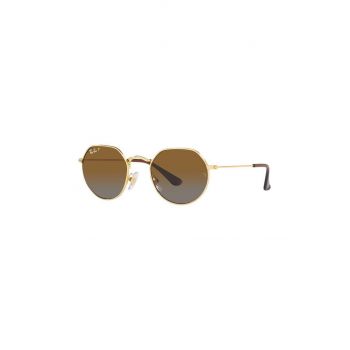 Ray-Ban ochelari de soare copii Junior Jack culoarea maro, 0RJ9565S-Polarized