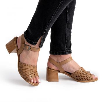 Sandale piele 648 maro