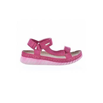 Sandale wedge cu velcro