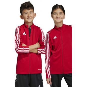 adidas Performance bluza copii TIRO23L TR JKTY culoarea rosu, cu imprimeu de firma original