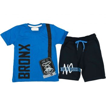 COMPLEU 2 PIESE BRONX, 100% BUMBAC ALBASTRU COMPLEU 2 PIESE BRONX, 100% BUMBAC ALBASTRU