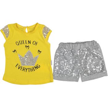 Compleu pentru fetite, queen, galben, 9-24 luni Compleu pentru fetite, queen, galben, 9-24 luni