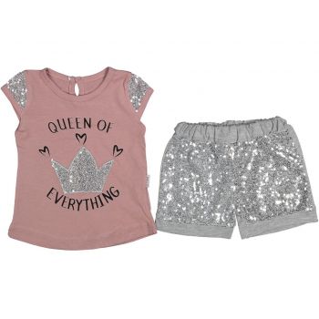 Compleu pentru fetite, queen, roz inchis, 9-24 luni Compleu pentru fetite, queen, roz inchis, 9-24 luni