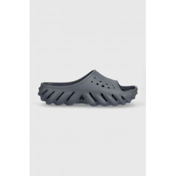 Crocs papuci Echo Slide bărbați, culoarea turcoaz, 208170 208170.4EA-4EA ieftini