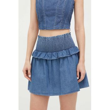 Dkny fusta jeans mini, evazati