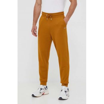 Gant pantaloni de trening culoarea maro, melanj de firma originali