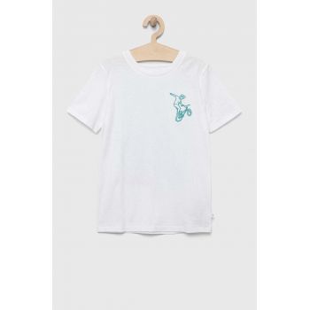 GAP tricou de bumbac pentru copii culoarea alb, cu imprimeu ieftin