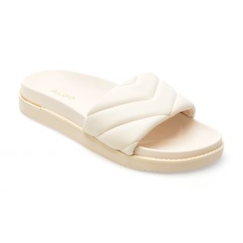 Papuci ALDO albi, ACASWEN100, din piele ecologica