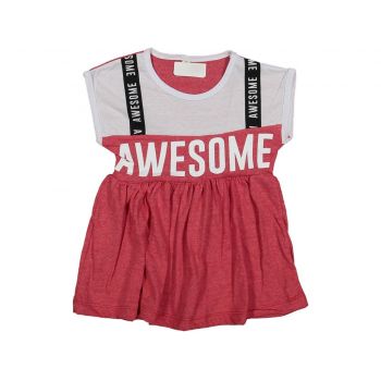 Rochita Rosie, Awesome, 100% Bumbac, Pentru Fetite, 2-6 ani Rochita Rosie, Awesome, 100% Bumbac, Pentru Fetite, 2-6 ani