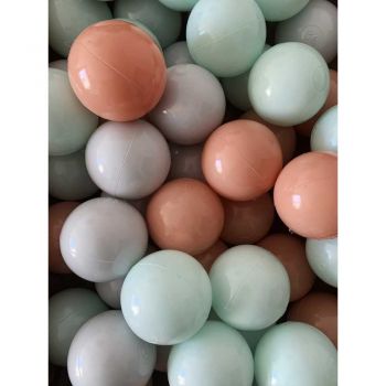 Set 200 bile  Flumi din plastic colorate 7 cm verde gri
