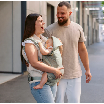 Sistem de purtare Babymoov transformabil in Booster Moov  Boost verde salvie