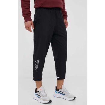 adidas pantaloni de trening culoarea negru, neted