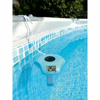 Termometru TFA digital plutitor pentru piscina cu mini-panou solar si acumulator ieftin