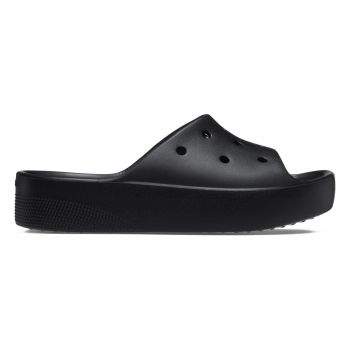 Papuci Crocs Classic Platform Slide Negru - Black ieftini