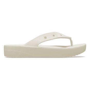 Slapi Crocs Classic Platform Flip Bej - Bone ieftini