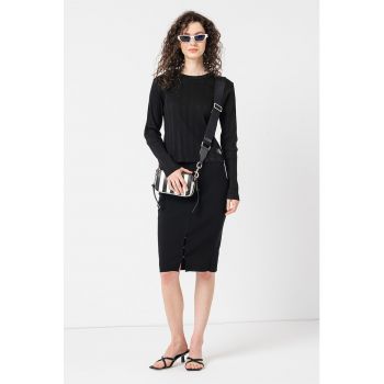 Bluza striata cu detaliu logo