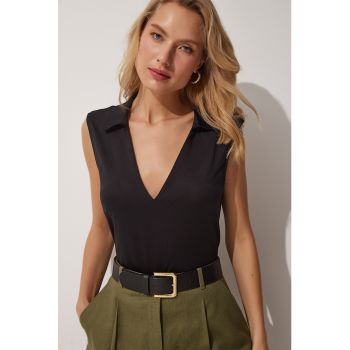 Bluza cu decolteu adanc in V - fara maneci