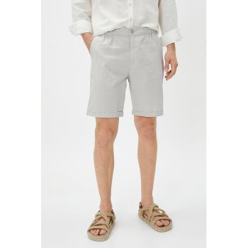 Pantaloni scurti din amestec de in