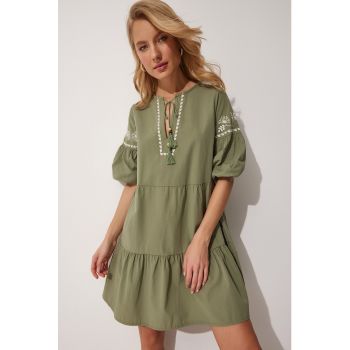 Rochie lejera cu maneci bufante