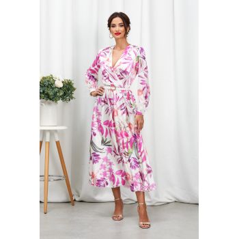 Rochie Margo Ciclam Floral