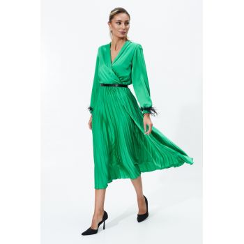 Rochie Matilda Verde Deschis ieftina la reducere