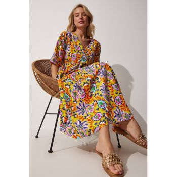 Rochie maxi lejera cu imprimeu floral