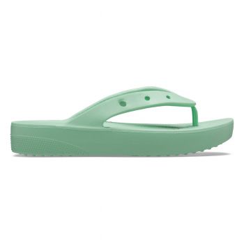 Slapi Crocs Classic Platform Flip Verde - Jade Stone