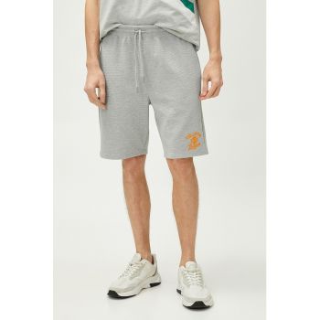 Pantaloni scurti din amestec de bumbac cu snur