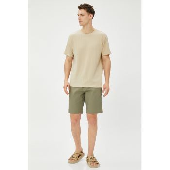 Pantaloni scurti din amestec de in