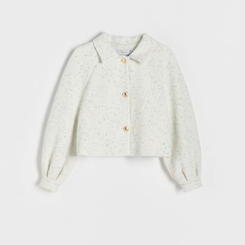 Reserved - Geacă tweed - Albastru