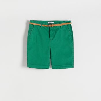 Reserved - Pantaloni scurți cu curea - Verde