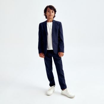 Reserved - Pantaloni slim eleganți, cu model pepit - Bleumarin