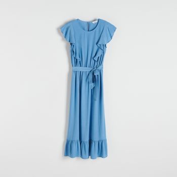 Reserved - Rochie din viscoză - Albastru