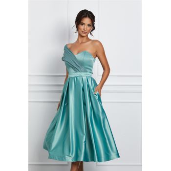 Rochie MBG bleu cu bust din organza