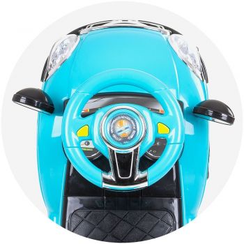 Masinuta de impins Chipolino Super Car blue cu maner si copertina de firma original