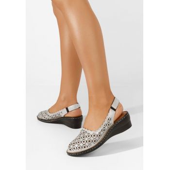 Pantofi slingback Colmania albi