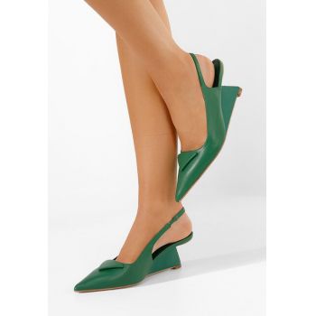 Pantofi slingback Elfrida V2 verzi la reducere