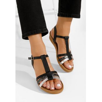 Sandale cu platforma Lenona negre ieftina