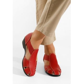 Sandale dama piele Melona V3 rosii ieftina