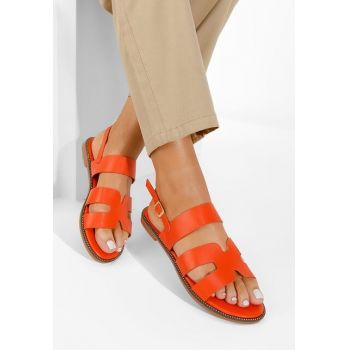 Sandale fara toc Solaria portocalii de firma originale