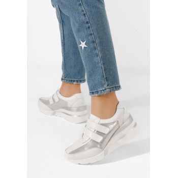 Sneakers cu platforma Marcene albi